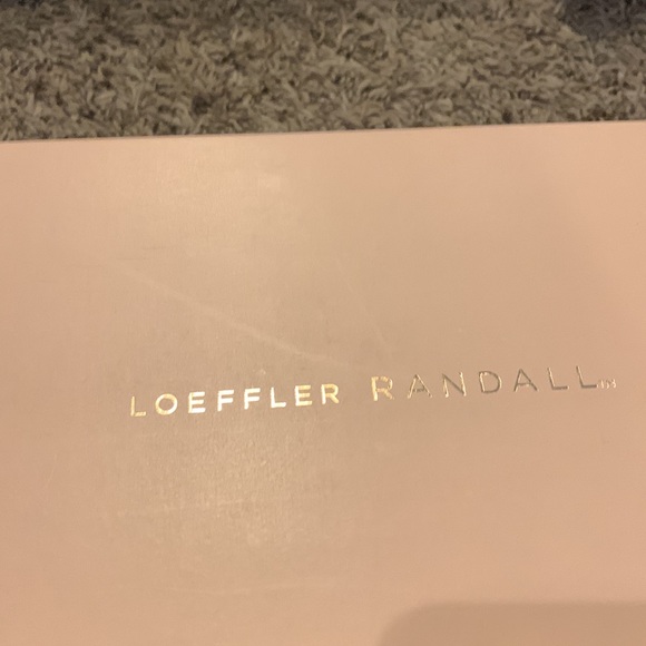 Loeffler Randall black jeweled slides stack heel leather upper/sole size 8 - Picture 5 of 5